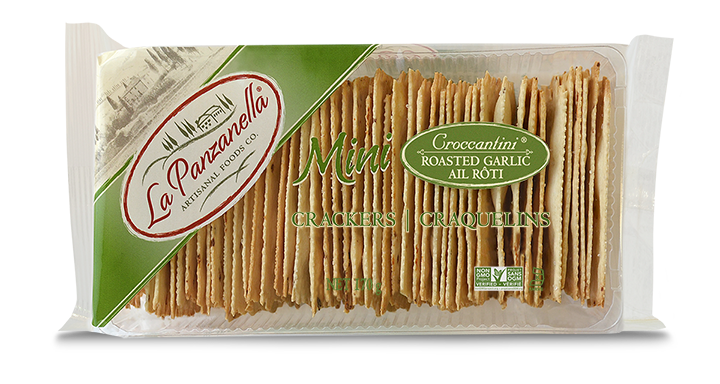 La Panzanella Roasted Garlic Mini Croccantini Packaging