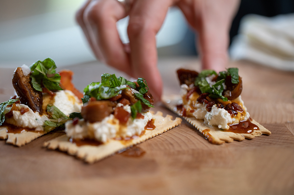 Fig, Goat Cheese Pancetta Croccantini - La Panzanella® Artisanal Foods Canada