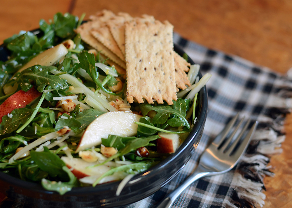 Red Pear Salad With Lemon Parmesan Dressing - La Panzanella® Artisanal Foods Canada