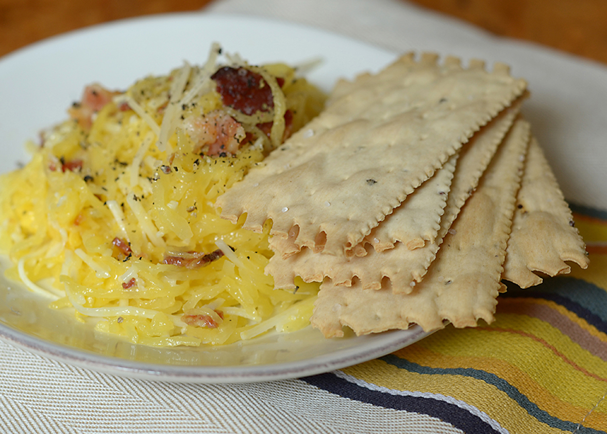 Bacon Parmesan Spaghetti Squash - La Panzanella® Artisanal Foods Canada